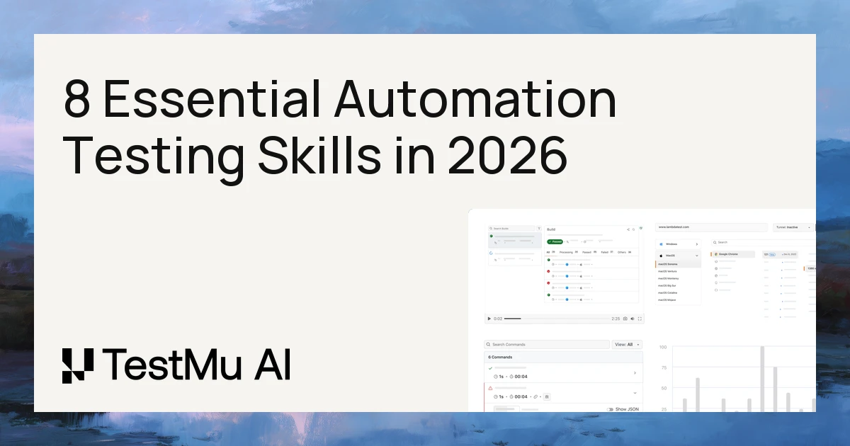 8 Essential Automation Testing Skills in 2026 | TestMu AI (Formerly LambdaTest)