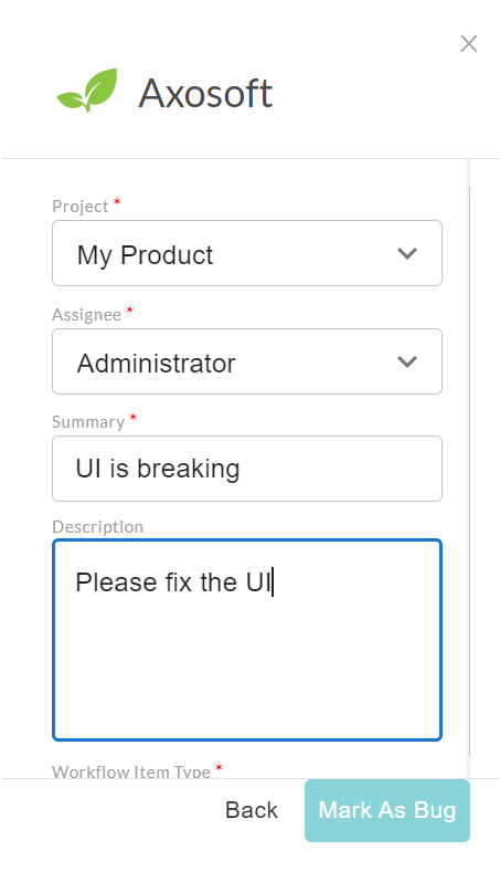 LambdaTest Axosoft integration LambdaTest Axosoft integration