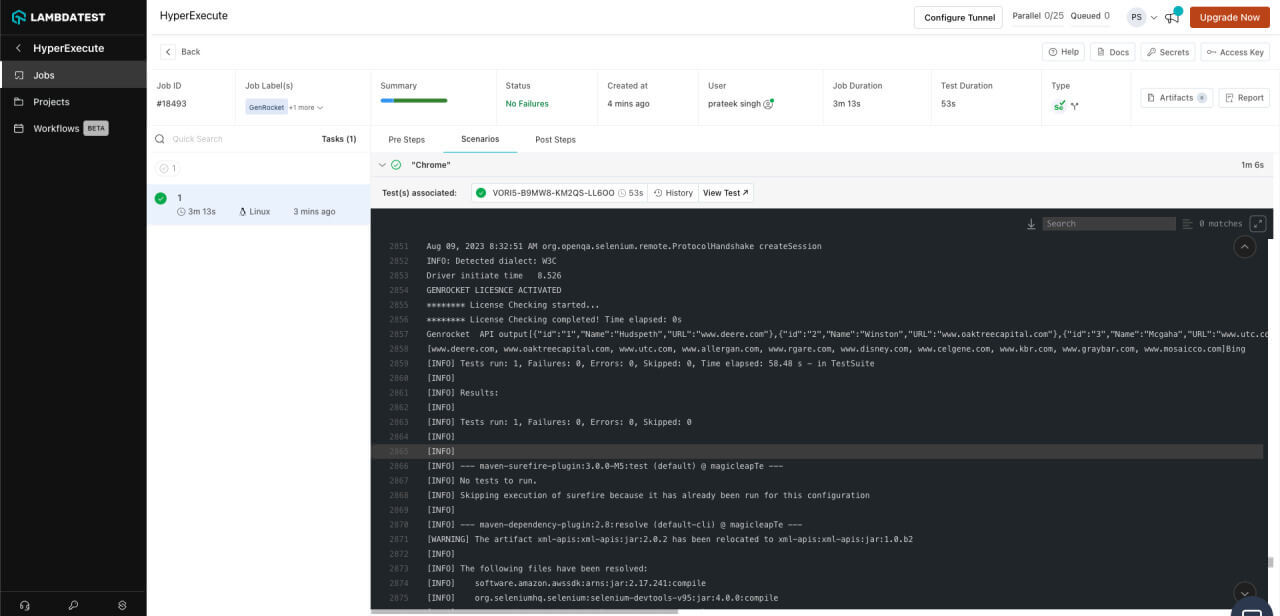 LambdaTest GenRocket integration