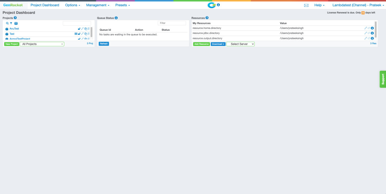 LambdaTest GenRocket integration