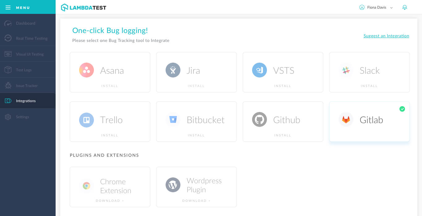 LambdaTest Gitlab integration