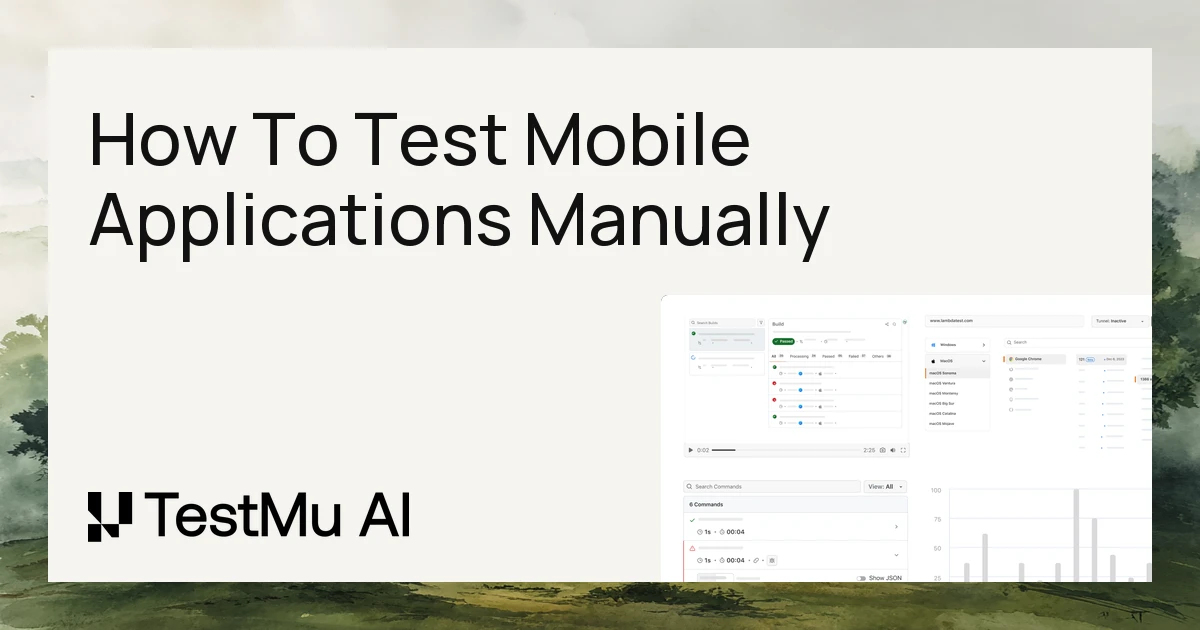 How To Test Mobile Applications Manually | TestMu AI (Formerly LambdaTest)