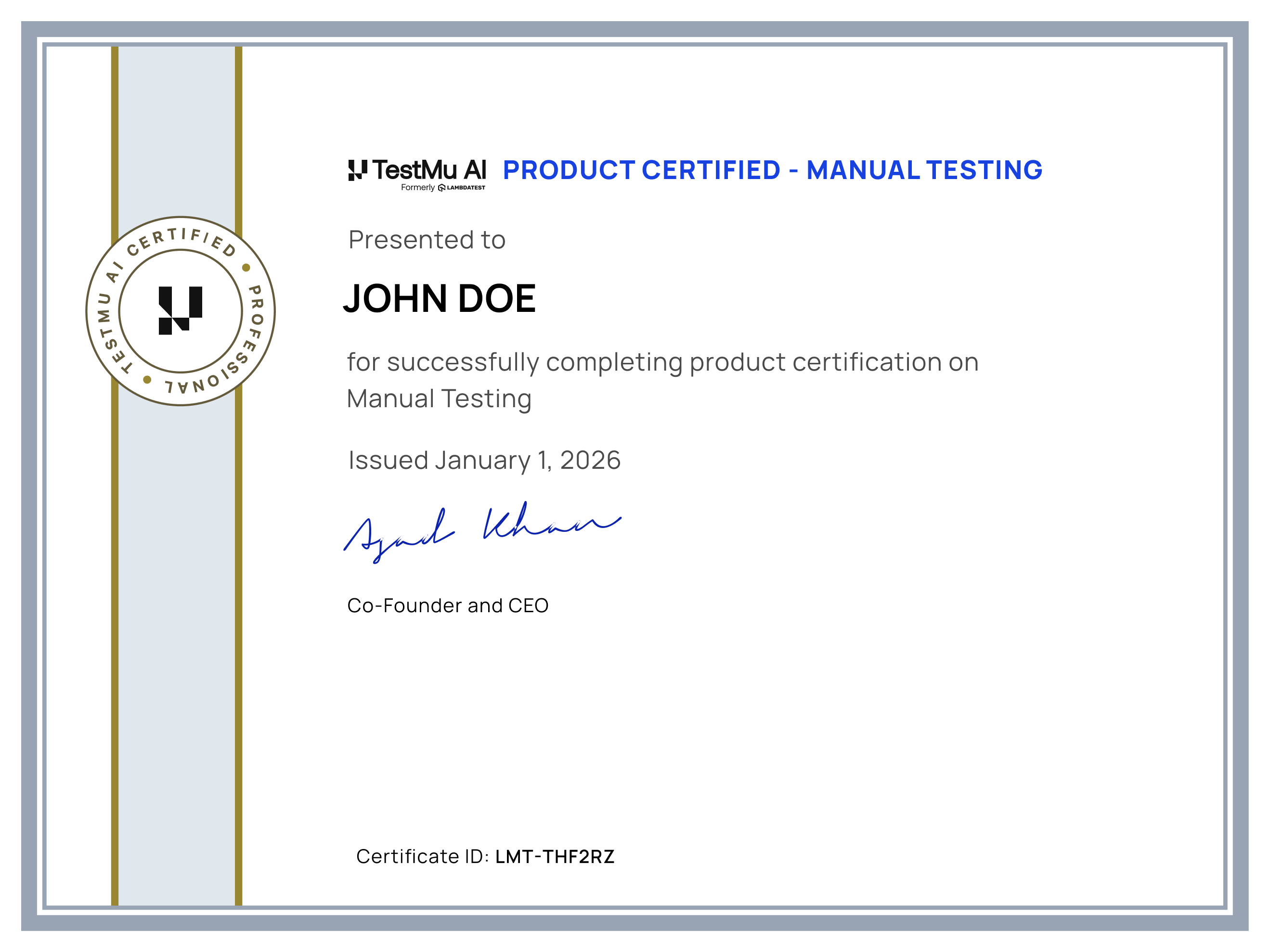 Manual Testing Certification