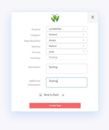 LambdaTest Mantis integration
