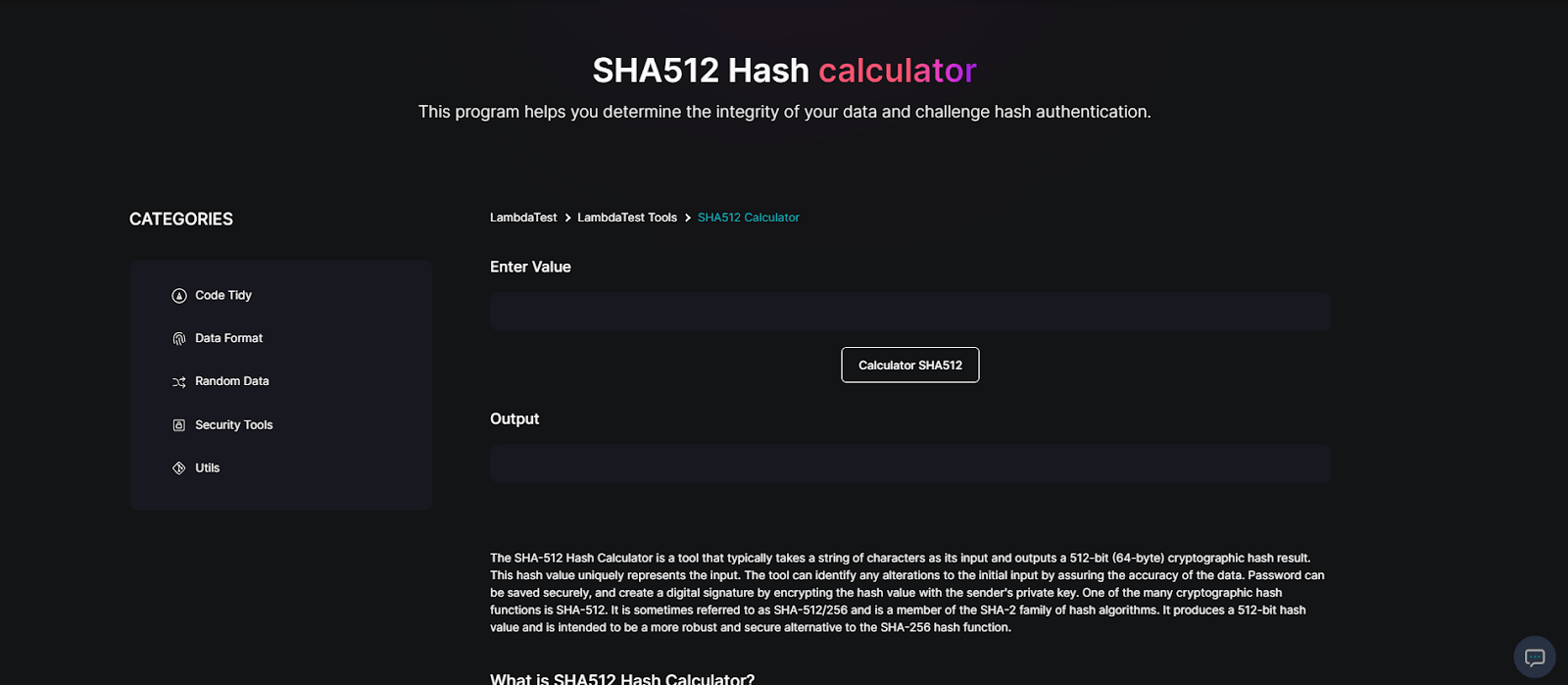 sha512 Hash Calculator sha512 Hash Calculator