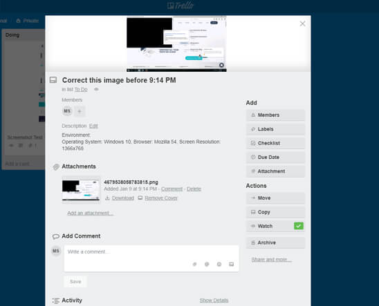 LambdaTest Trello integration