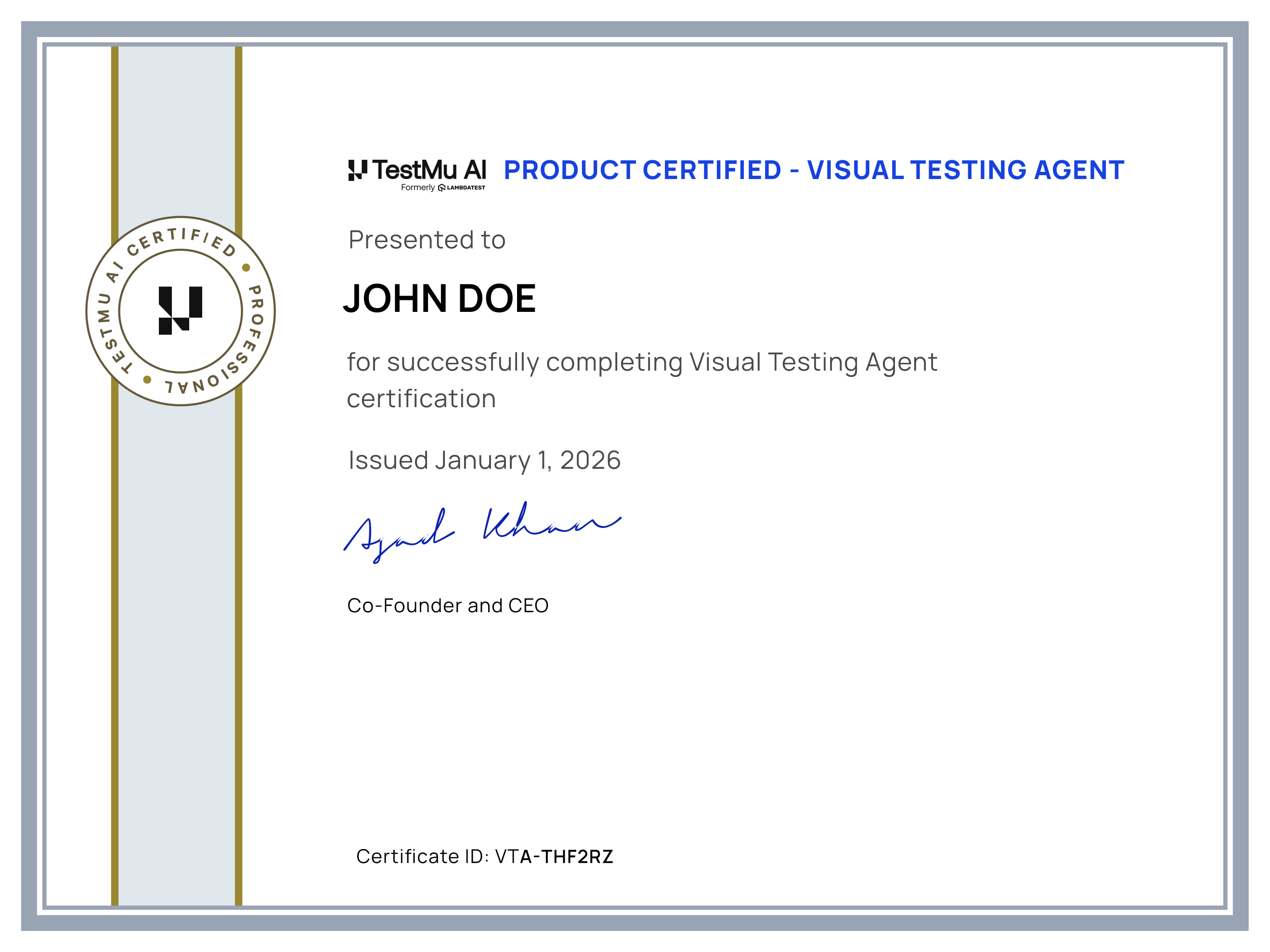 Visual Testing Agent: Get Certified In AI-Native Visual Testing
