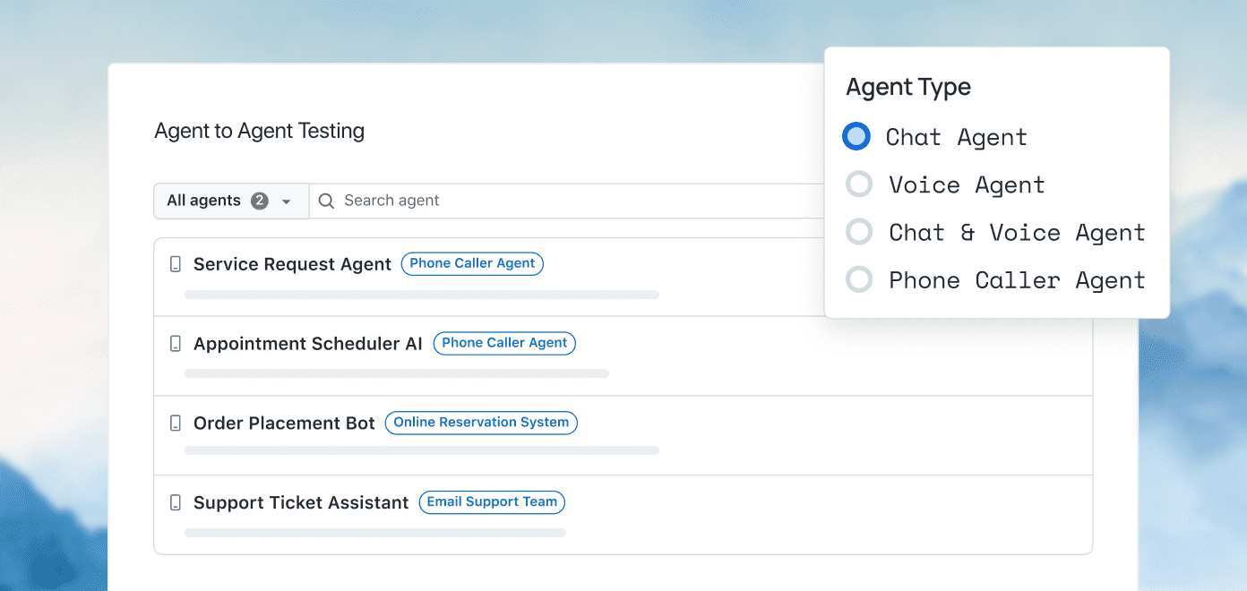 Agent-to-Agent Testing