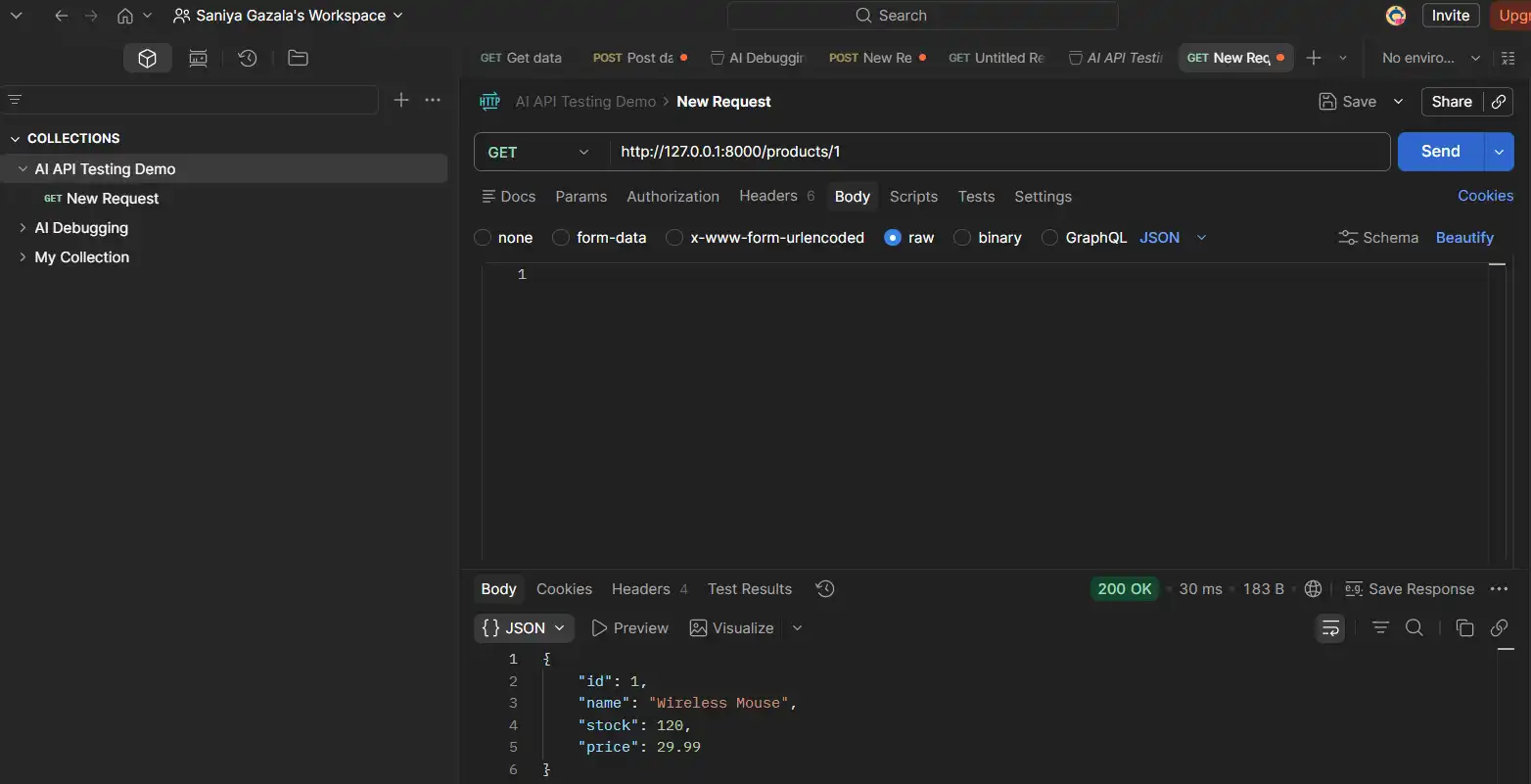 GET request returns 200