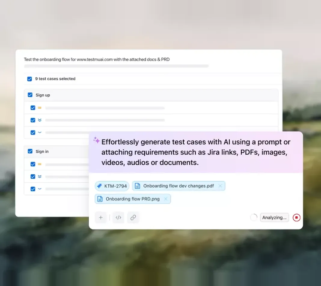 Author test cases with AI