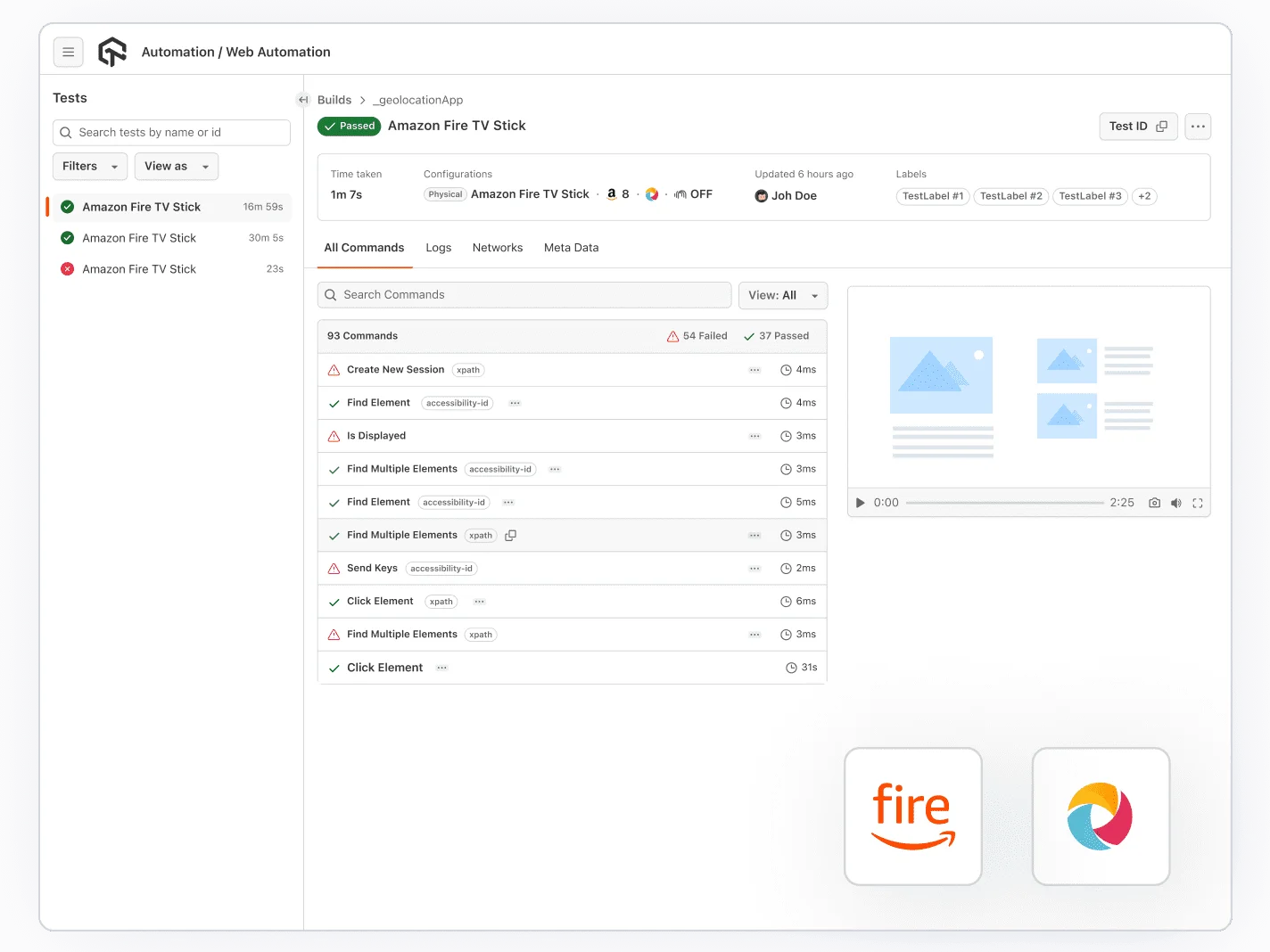 Amazon Fire TV Test on Appium Amazon Fire TV Test on Appium