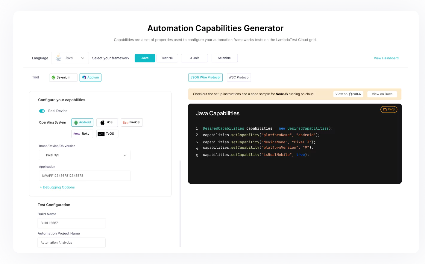 Automated App Testing on Device Farm Test on real device cloud