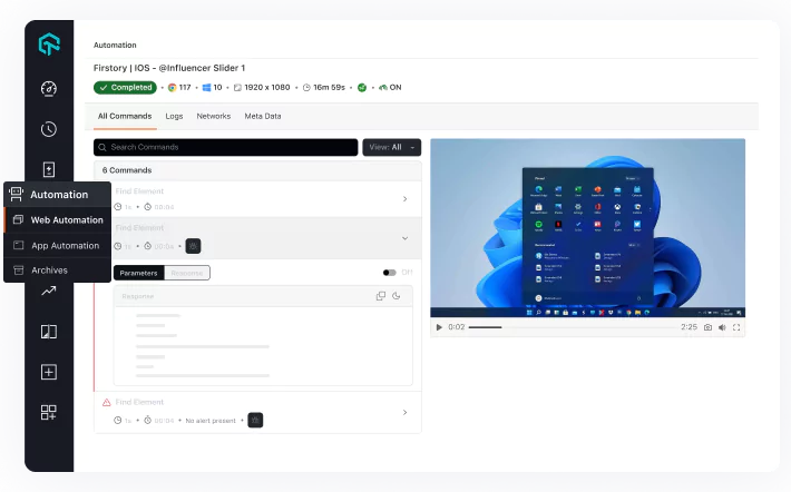 Automation Video Logs