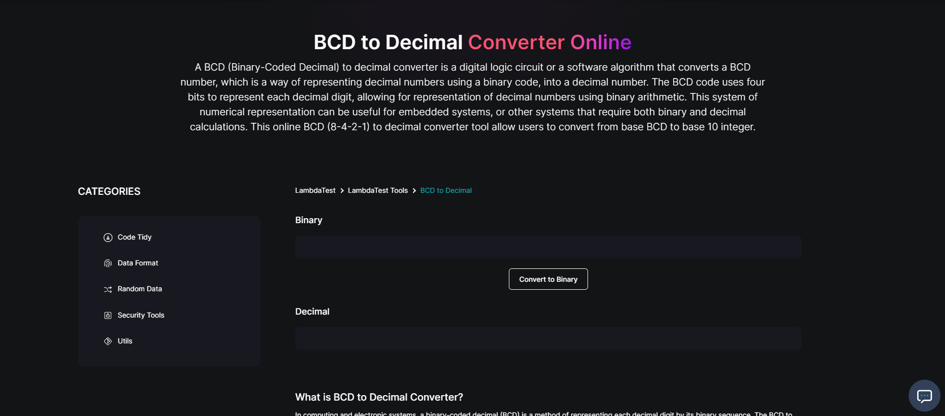 BCD to Decimal free tool BCD to Decimal free tool