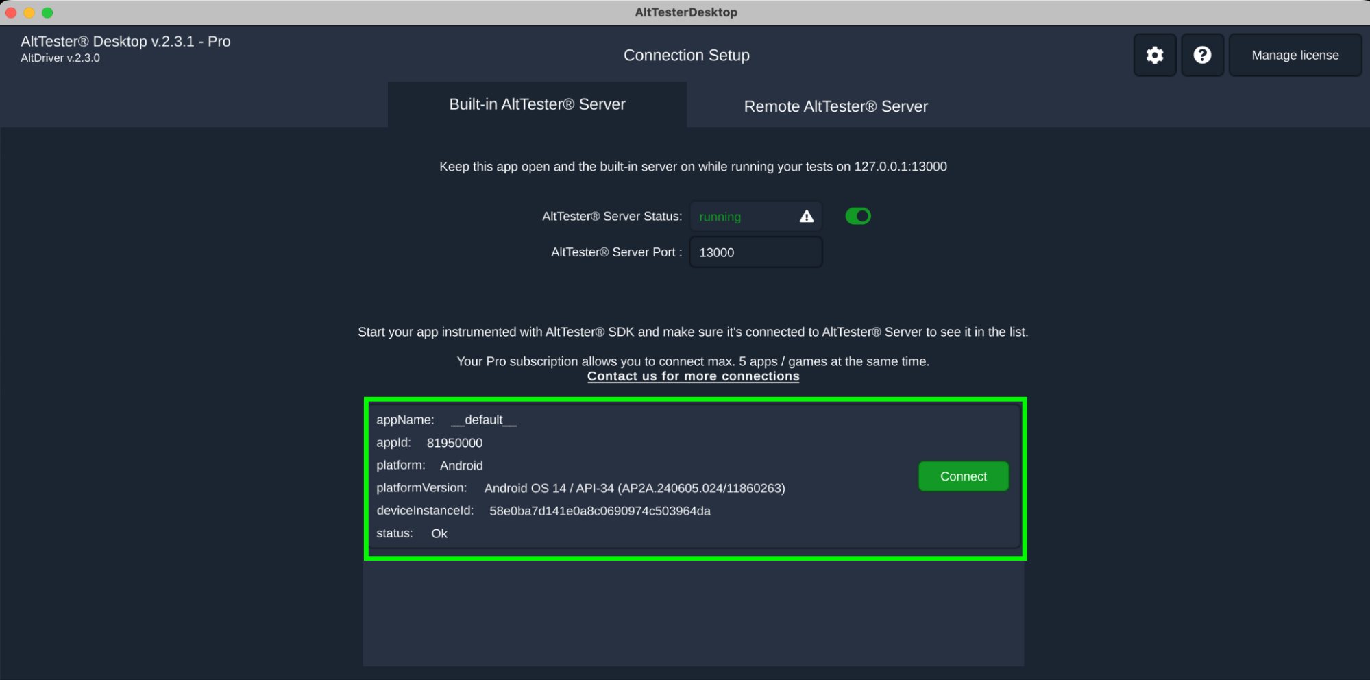 AltTester Desktop AltTester Desktop