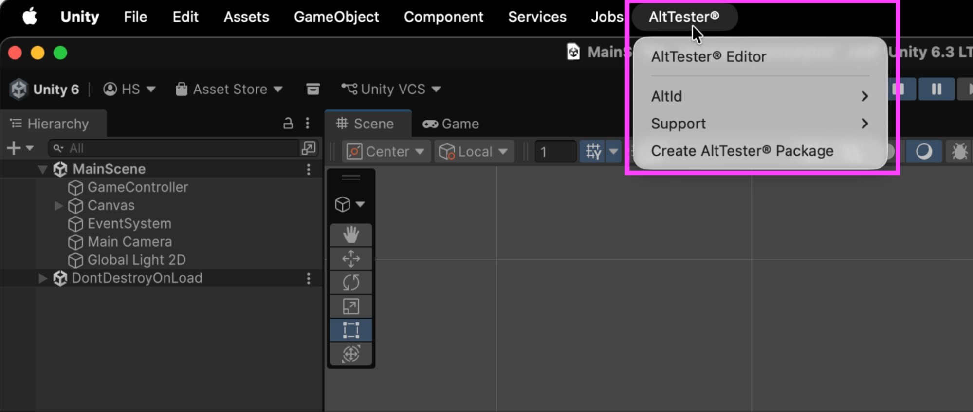 Importing AltTester Unity SDK Importing AltTester Unity SDK