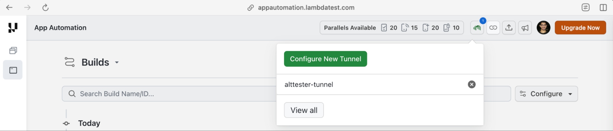 TestMu AI Tunnel Status TestMu AI Tunnel Status