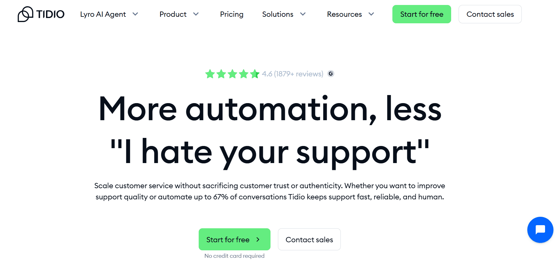 Tidio AI chatbot dashboard for e-commerce customer support