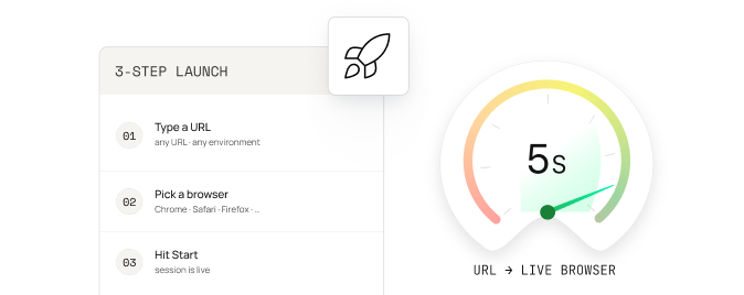 Launch a session in seconds