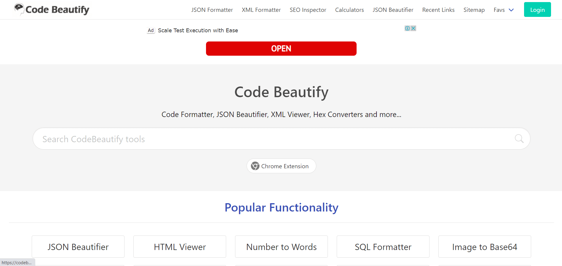 CodeBeautify free tool CodeBeautify free tool
