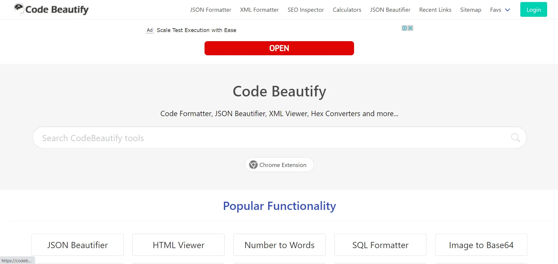CodeBeautify  free tool