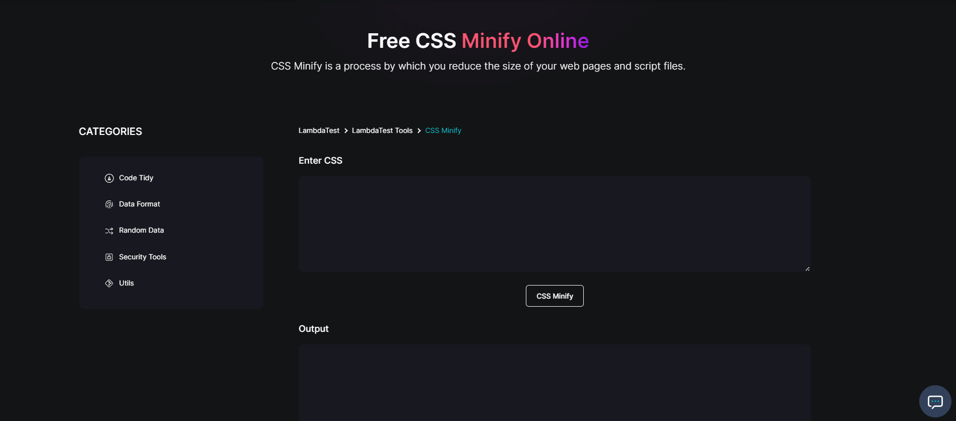CSS Minify free tool CSS Minify free tool