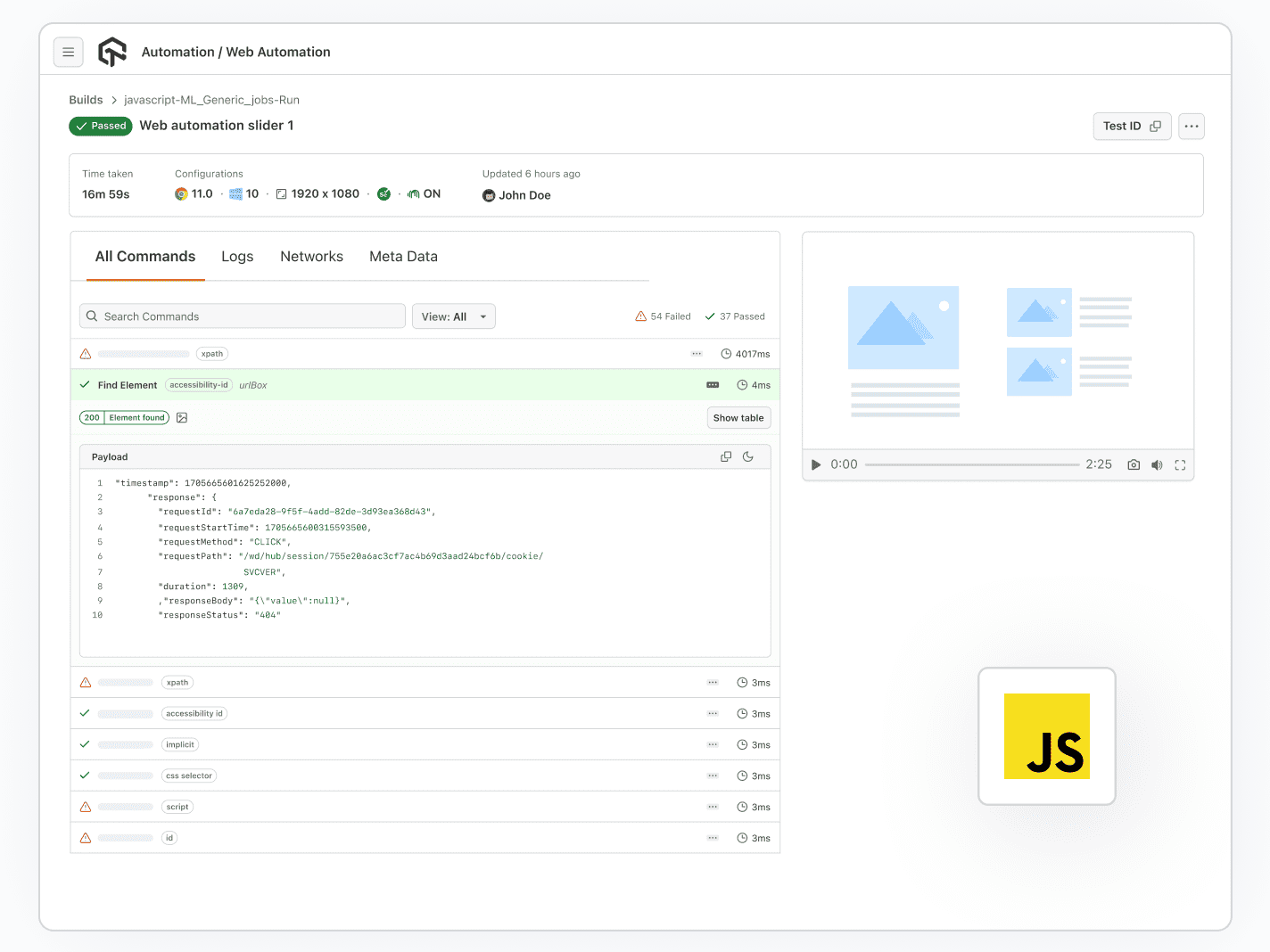 Debug JavaScript Automation Tests Easily