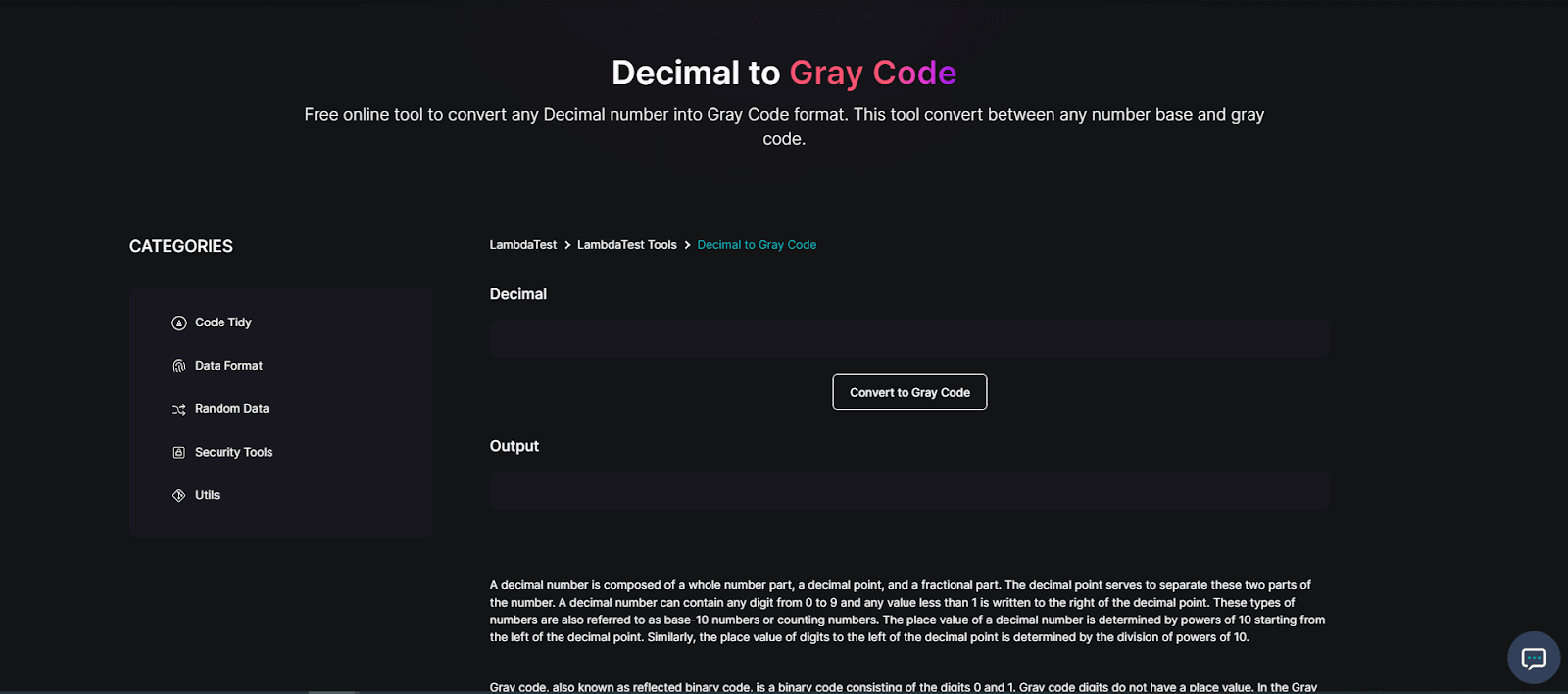 decimal-to-gray-code decimal-to-gray-code