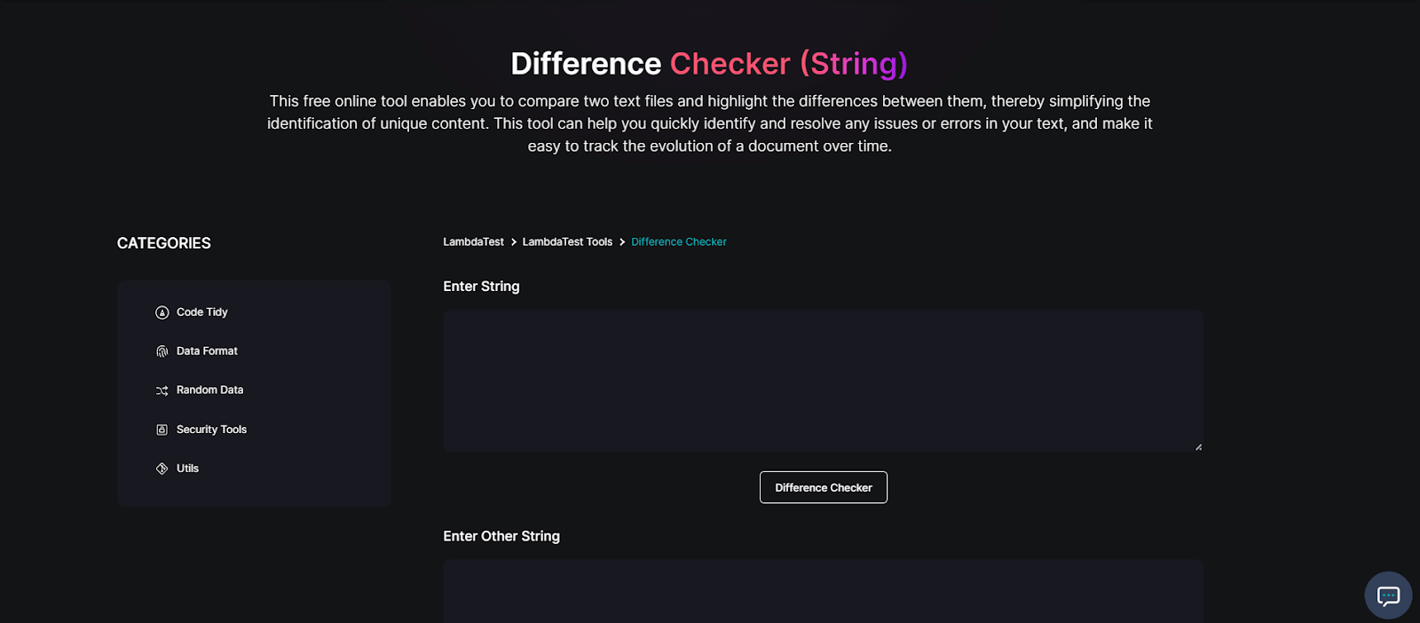 Difference Checker Difference Checker