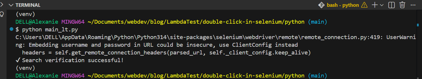 Cloud execution output