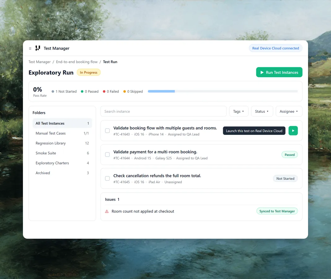 Exploratory testing on web and mobile