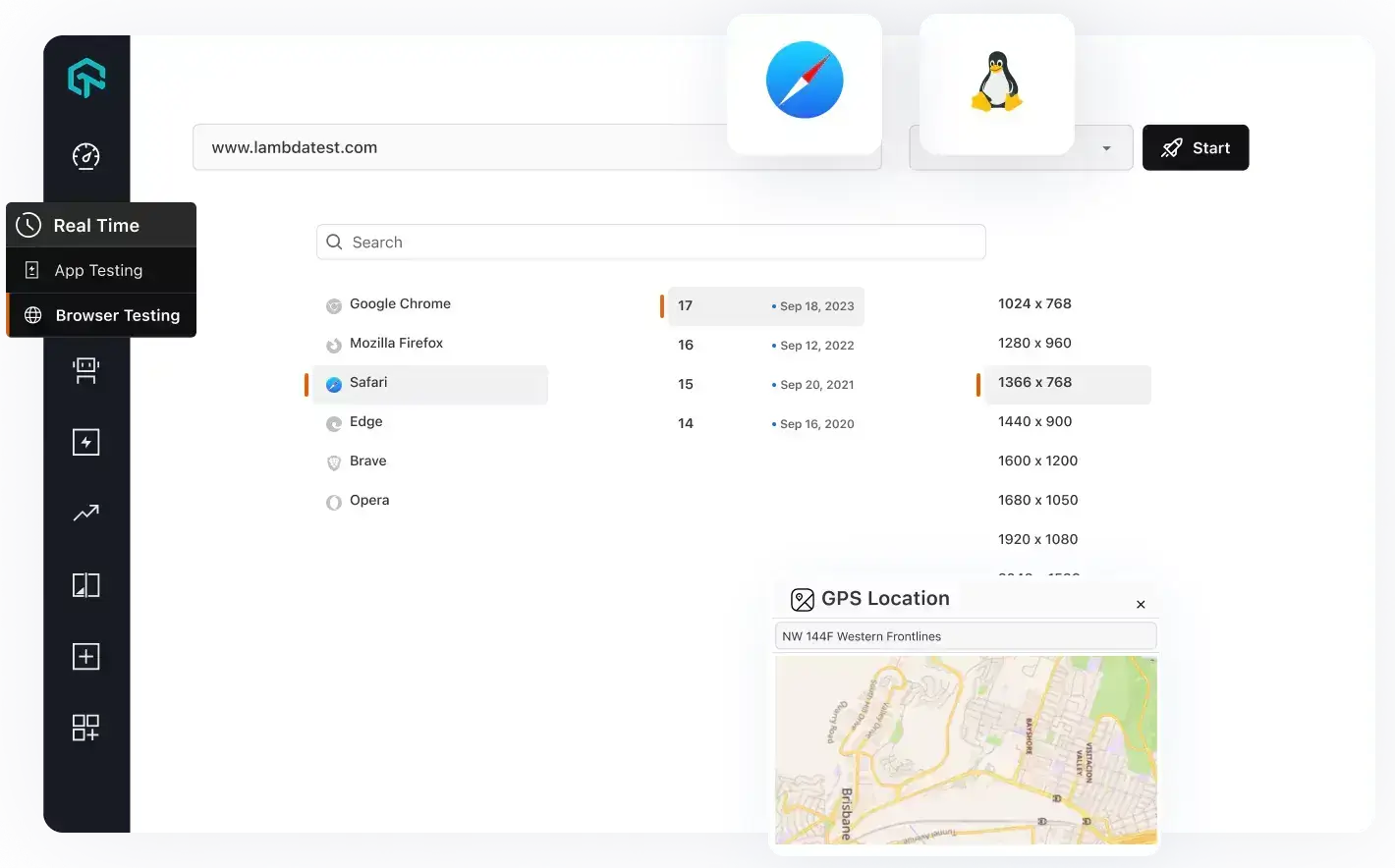 Test safari On Linux