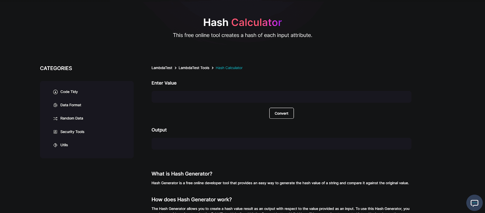 Hash Calculator Hash Calculator