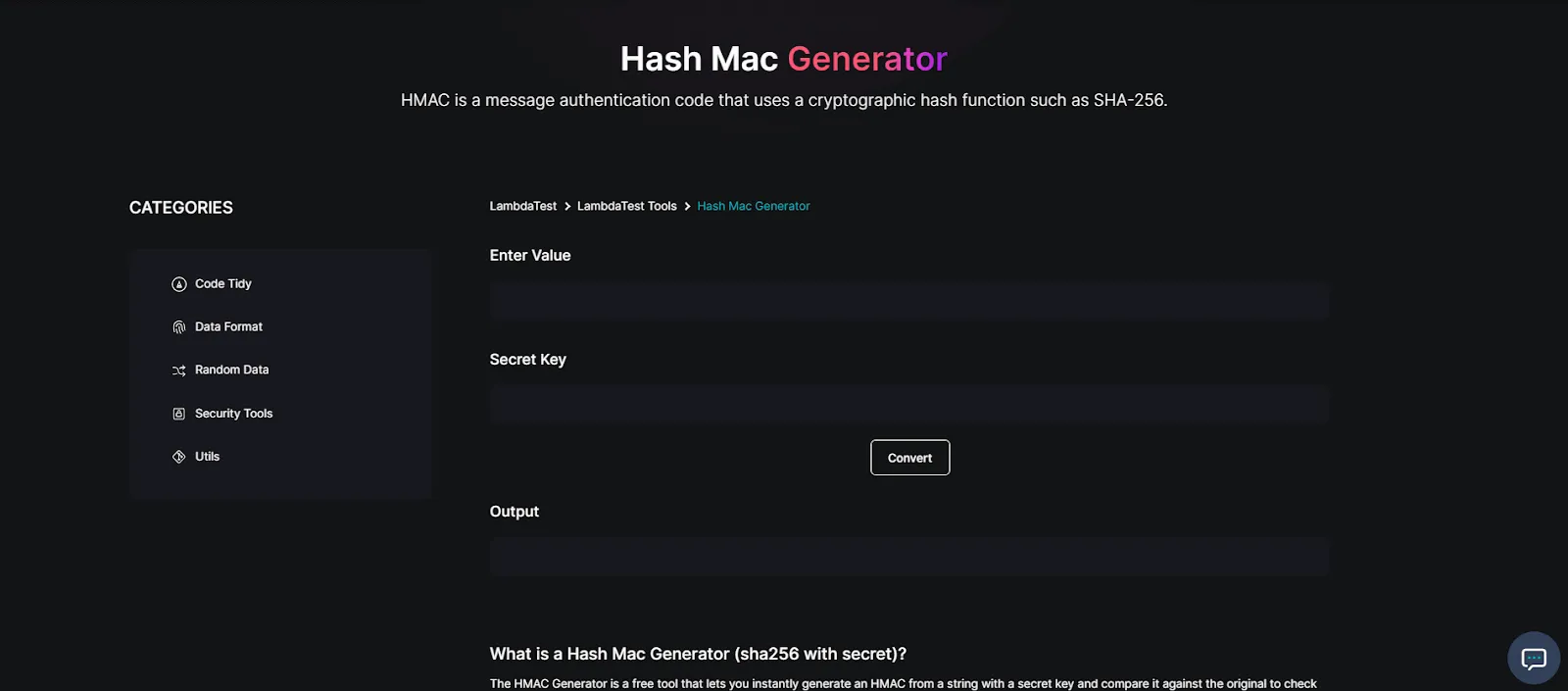 HMAC Generator