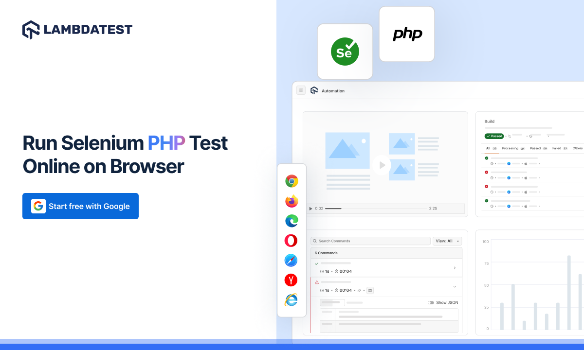 Selenium PHP Testing Platform Of 3000+ Browsers | TestMu AI (Formerly ...