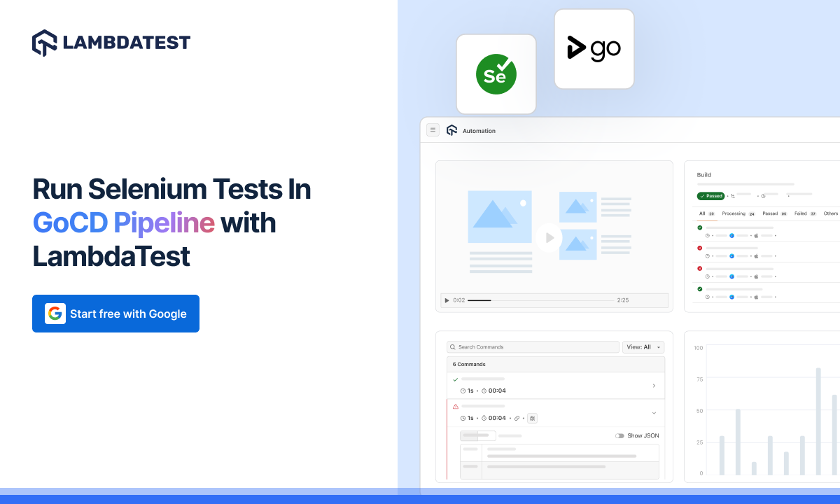 Run Selenium Tests In GoCD Pipeline | TestMu AI (Formerly LambdaTest)