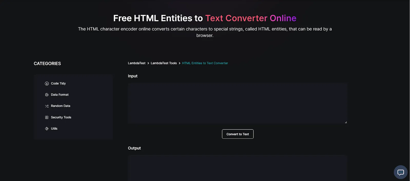 html-entities-to-text-converter-online