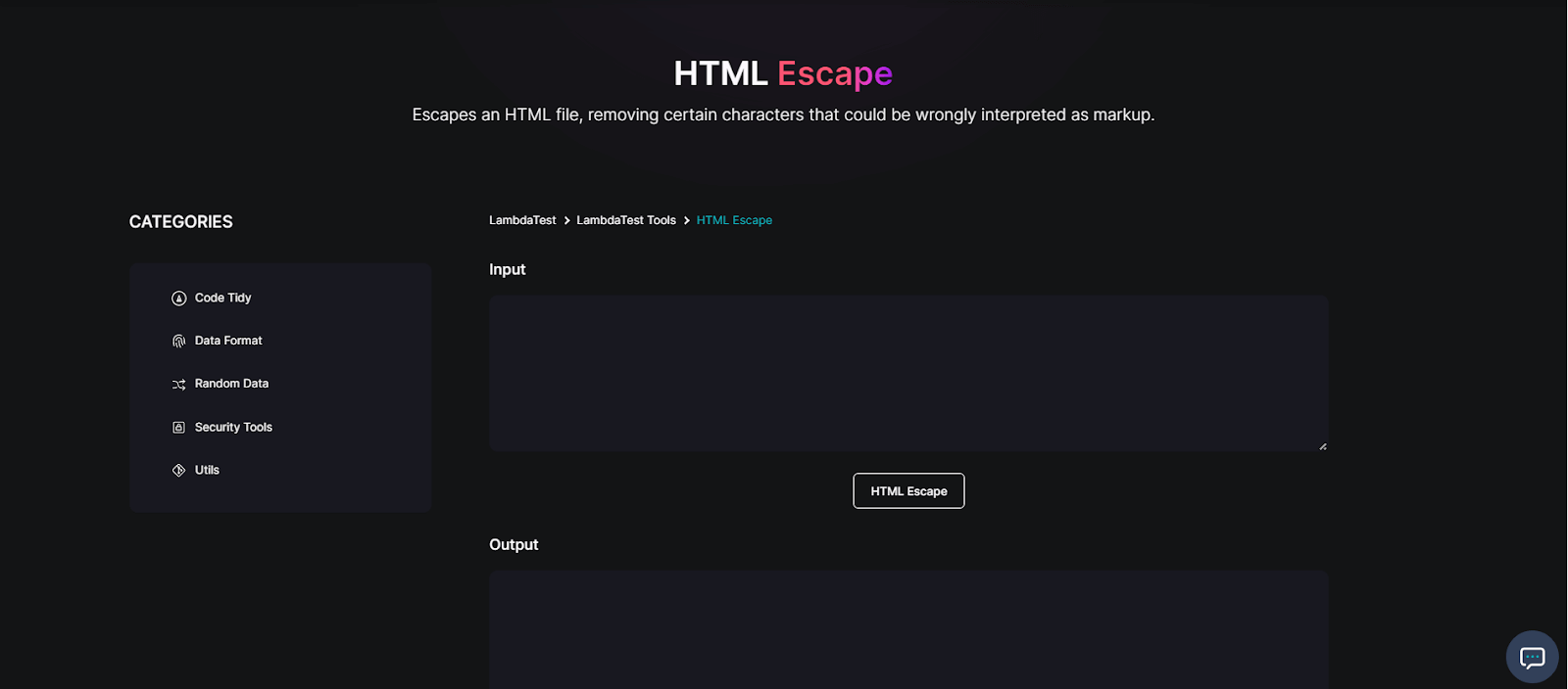 HTML Escape HTML Escape