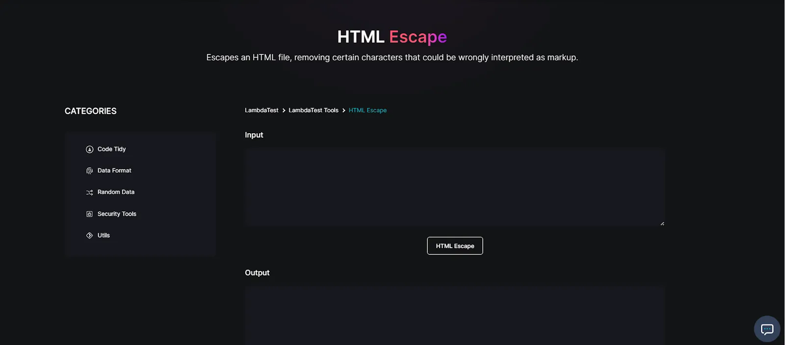 HTML Escape