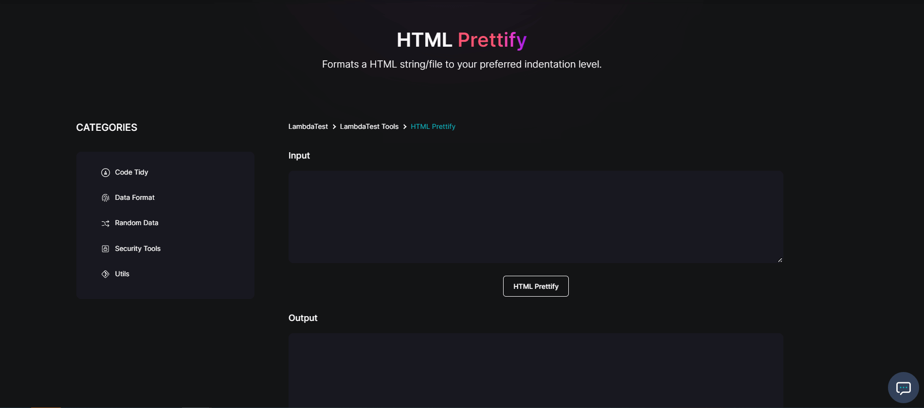 HTML Prettify free tool HTML Prettify free tool