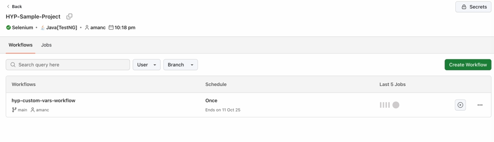 HyperExecute Workflows