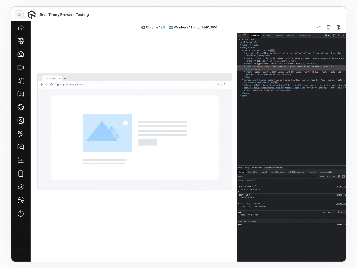 Real Time Browser Testing