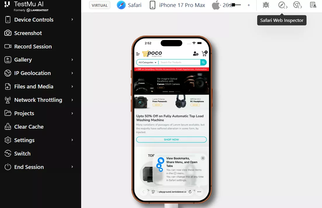 iOS 27 Beta devices available in the TestMu AI real device cloud