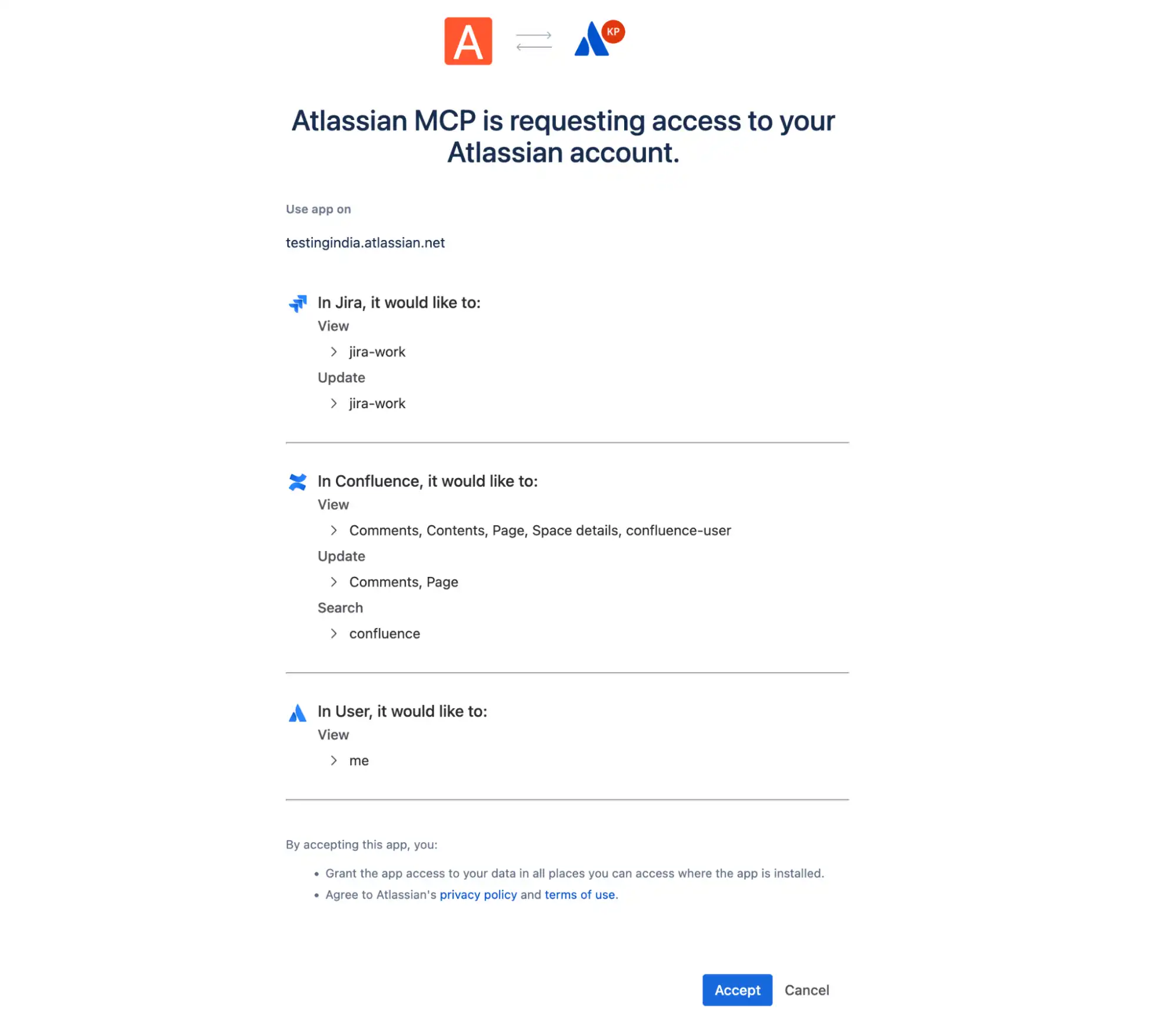 JIRA accept and allow