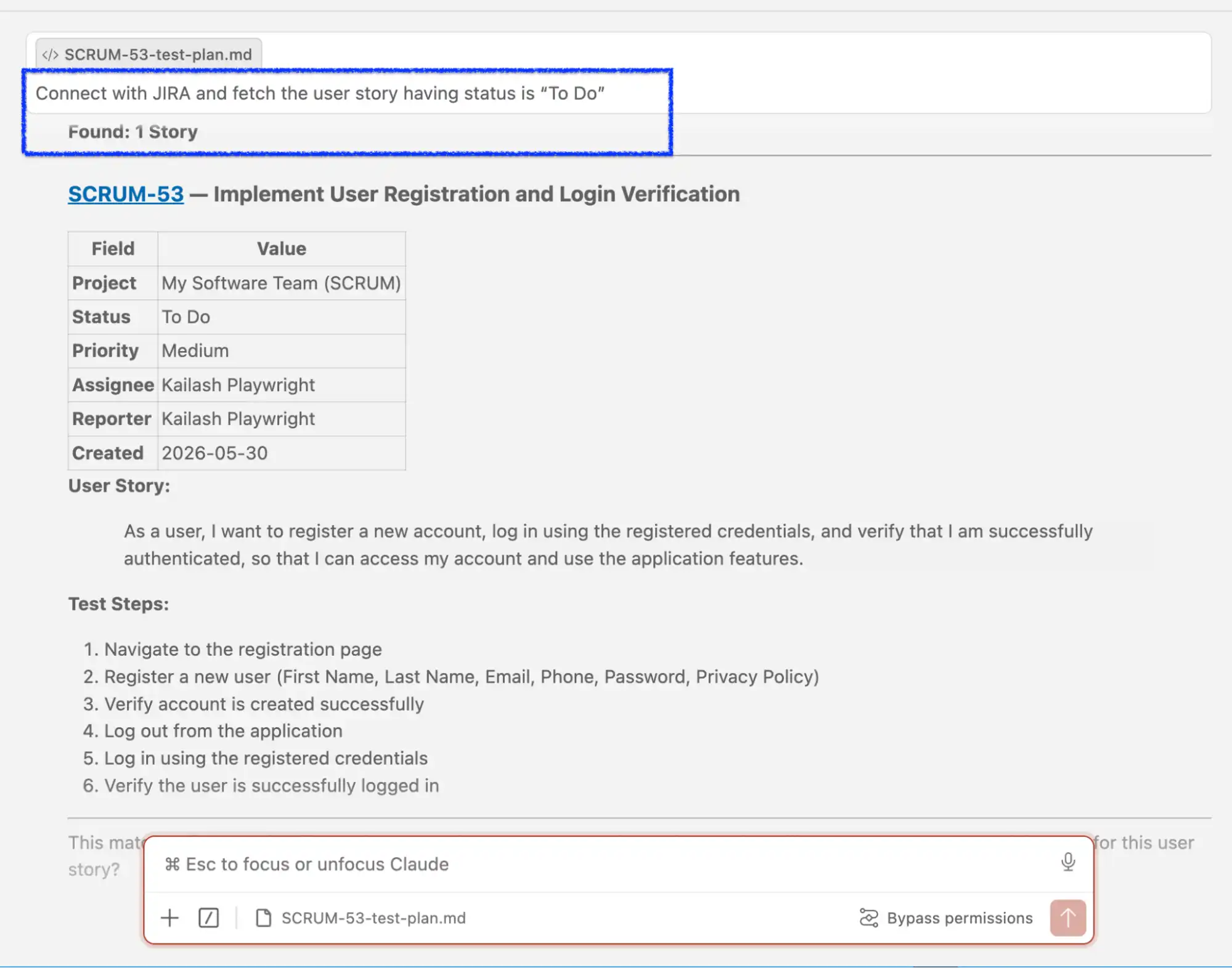 jira user story fected automatically