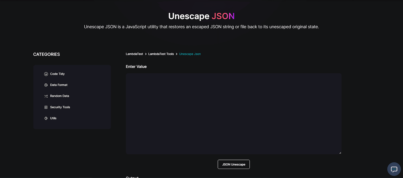 json unescape json unescape
