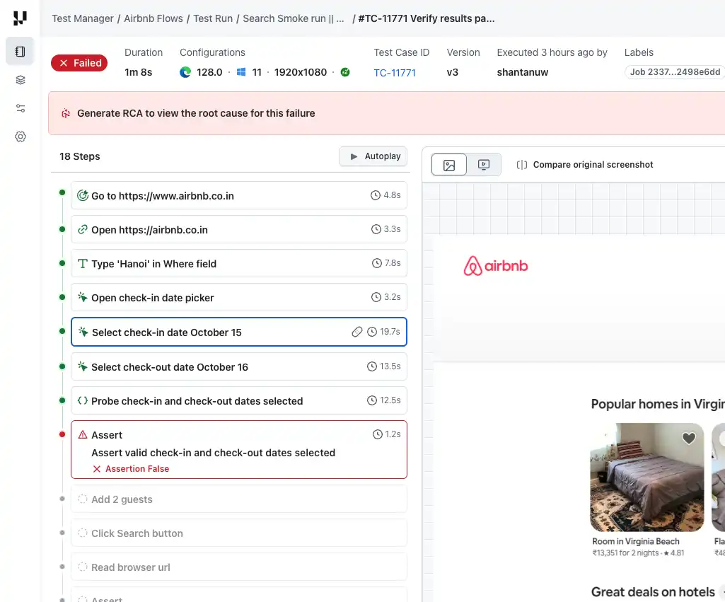 Replay automation steps in the new Test Run instance view