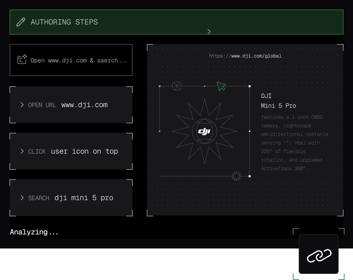 Shareable & watchable test evidence links