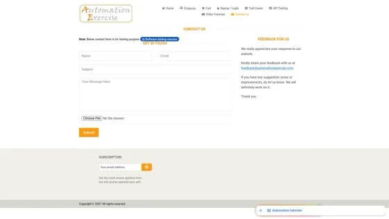 Live browser on /contact_us