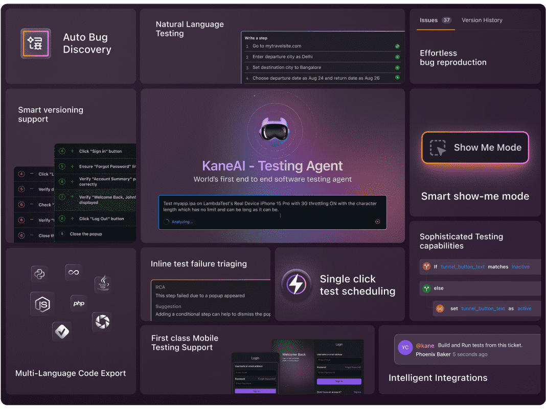 World’s First End-to-End Testing Assistant